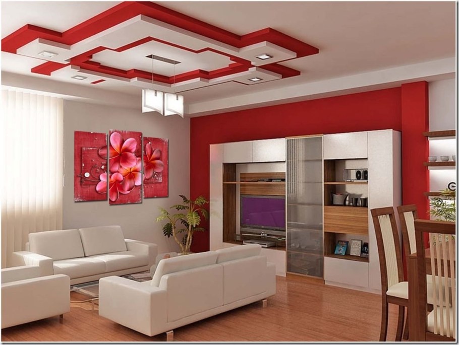 Натяжные потолки в интерьере