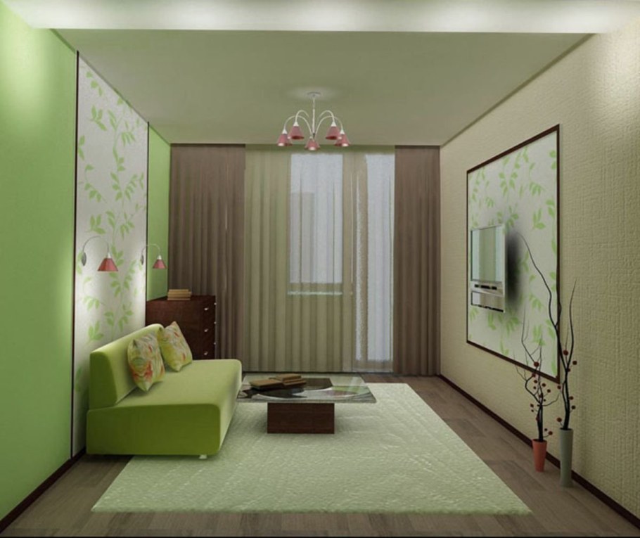 Зеленая спальня в хрущевке