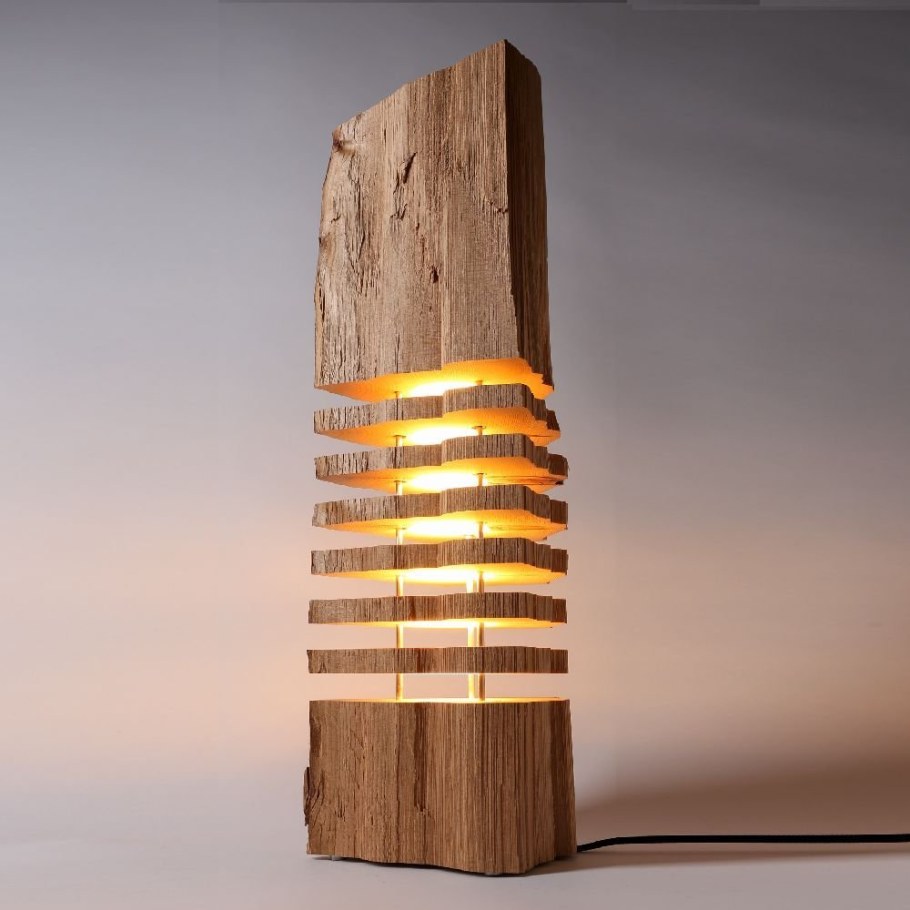 Необычные деревянные светильники