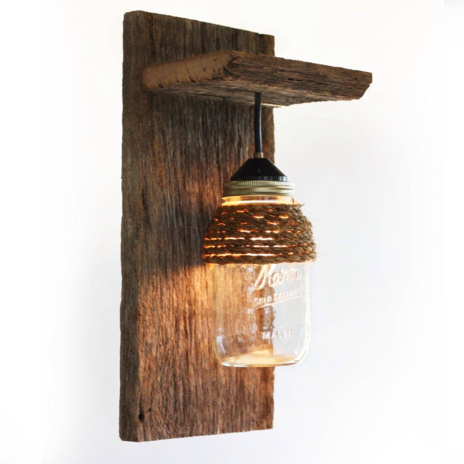 Необычные светильники из дерева