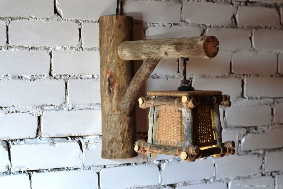 Светильник в деревенском стиле