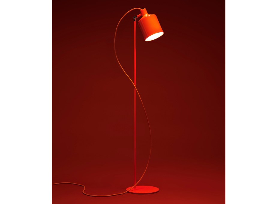 Торшер напольный красного цвета
