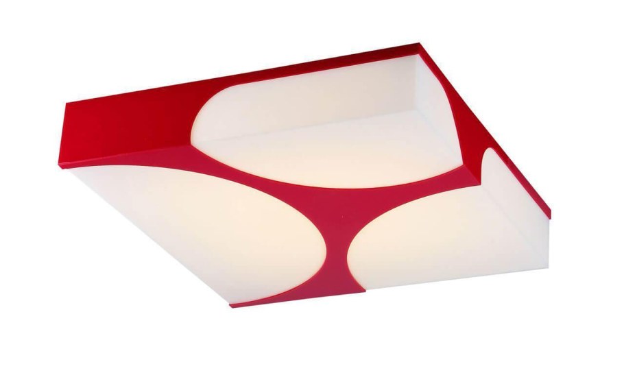 Светильник потолочный красный