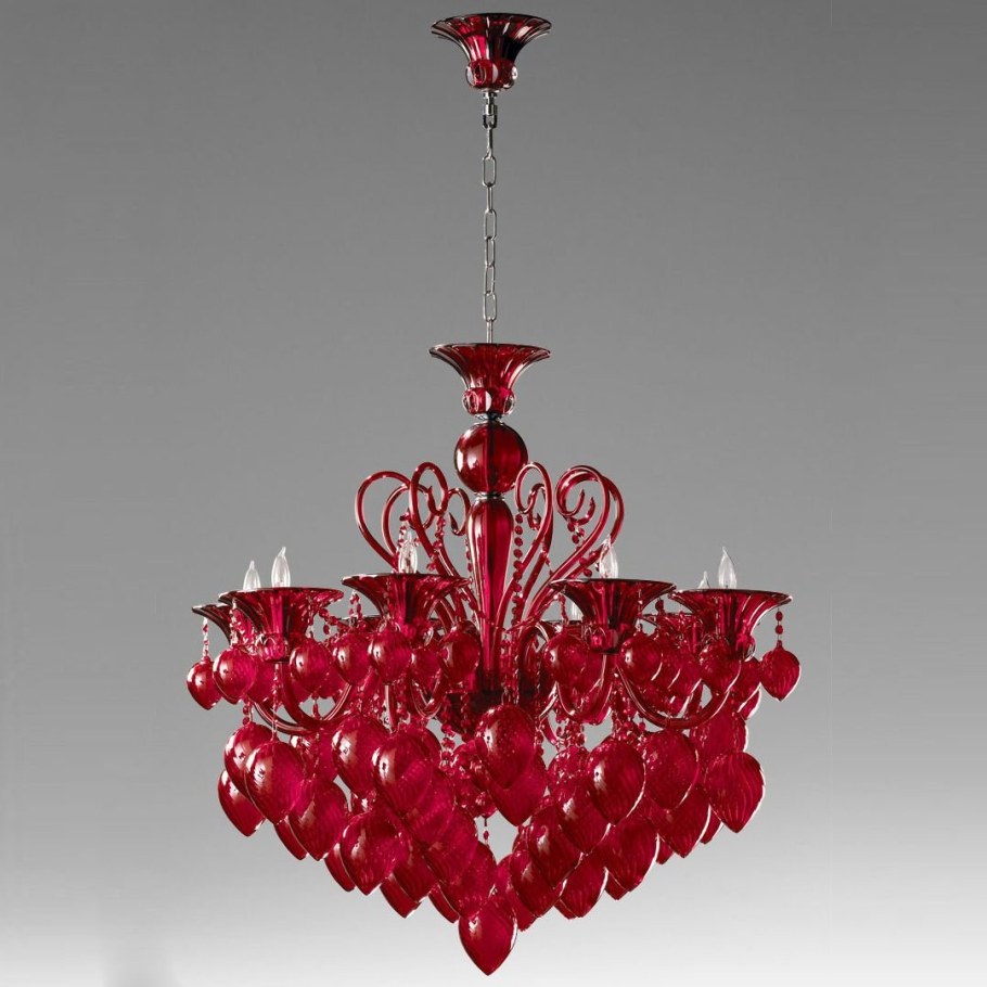 Люстра красная