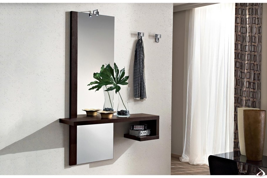 Зеркало с полками в прихожую