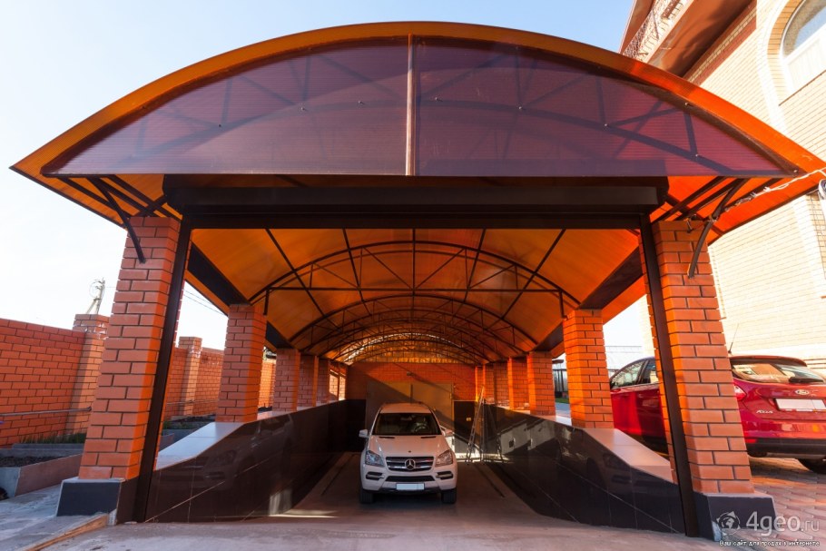 Красивый навес для машины