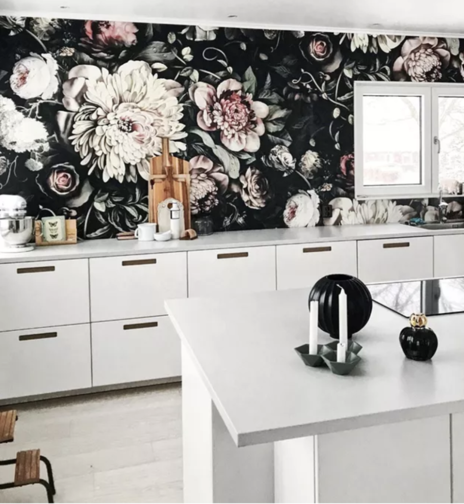 Расцветка обоев для кухни