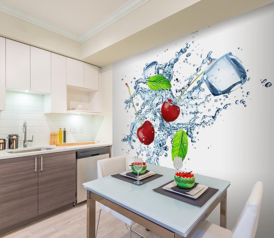 Фотообои для стены кухни