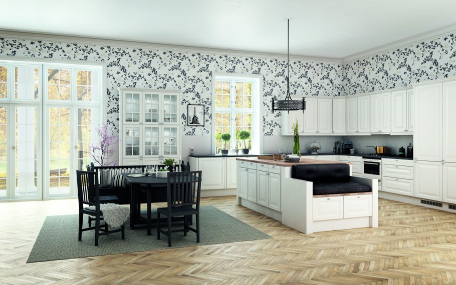 Обои для кухни в скандинавском стиле