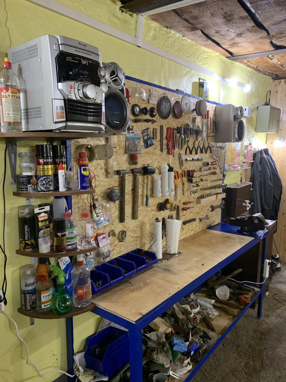 Внутреннее обустройство гаража