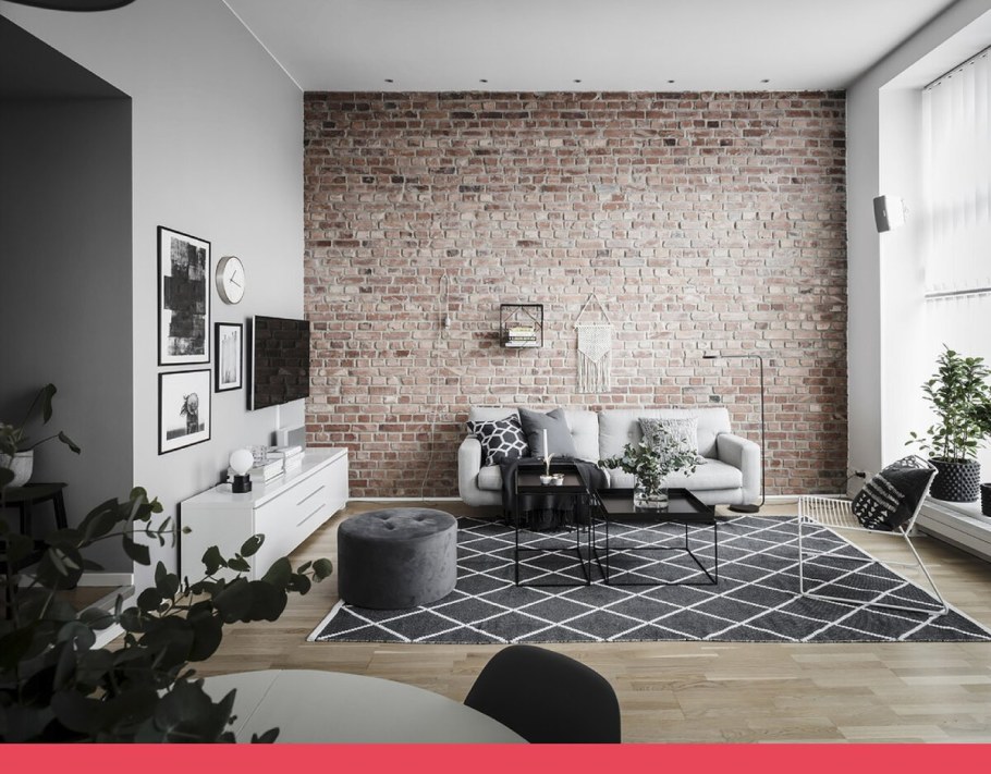 Интерьер лофт гостиная 15кв