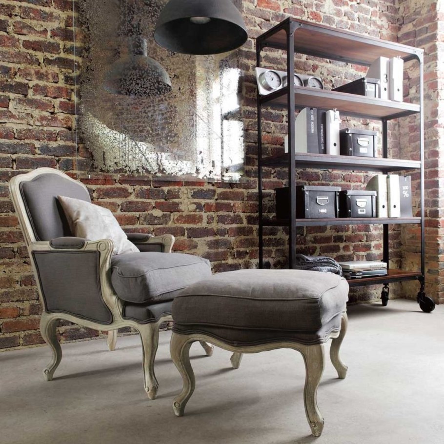 Старинный кирпич в интерьере