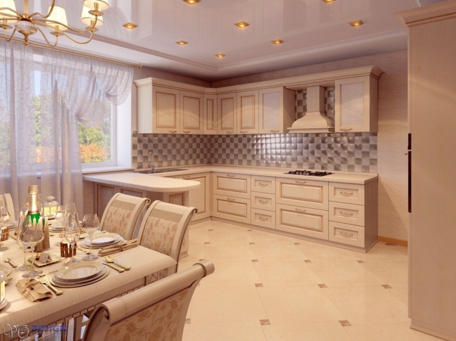 Классический интерьер кухни