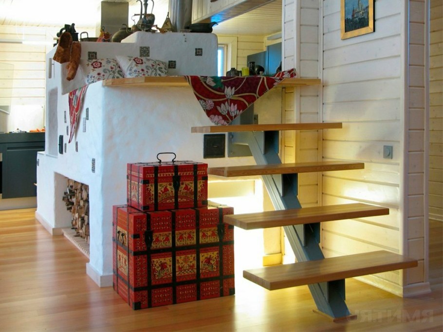 Русская печь в интерьере