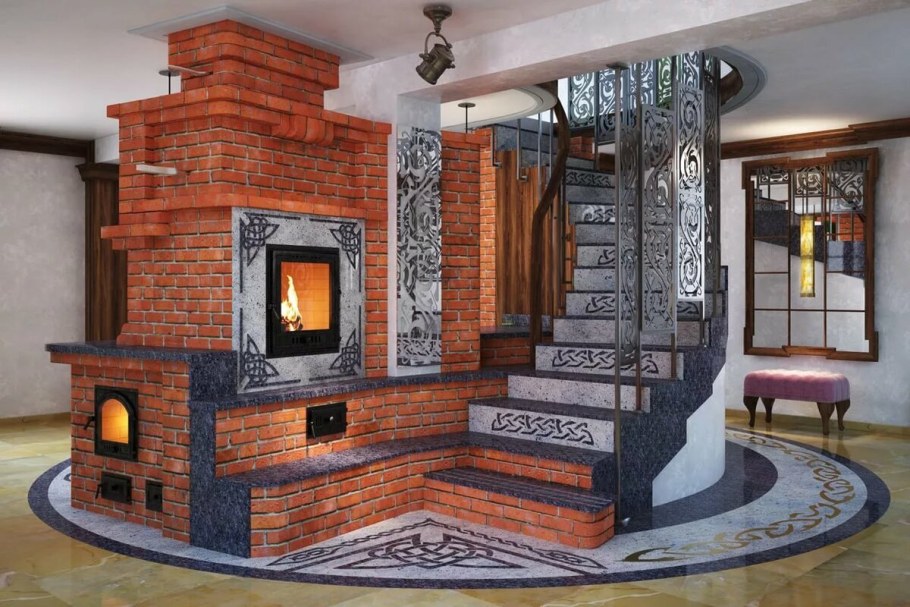 Печь Туликиви с лежанкой