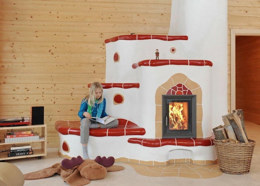 Каминопечь с. лежанкой Туликиви