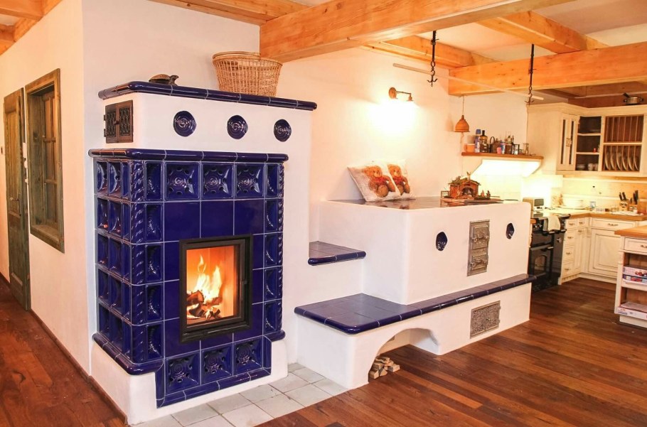 Интерьер с печкой