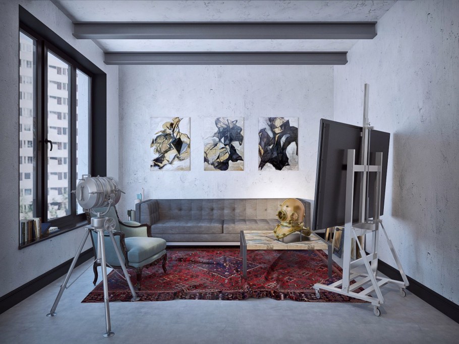 Интерьерные картины в стиле лофт