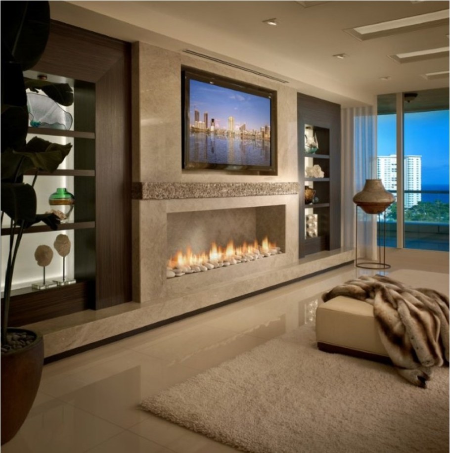 Камин в современном интерьере