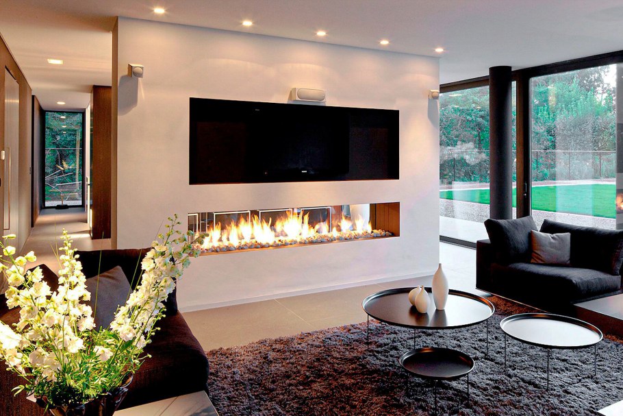 Гостиные с камином