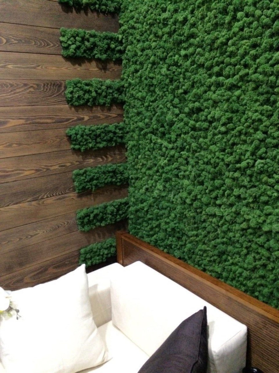 Искусственный газон на стене