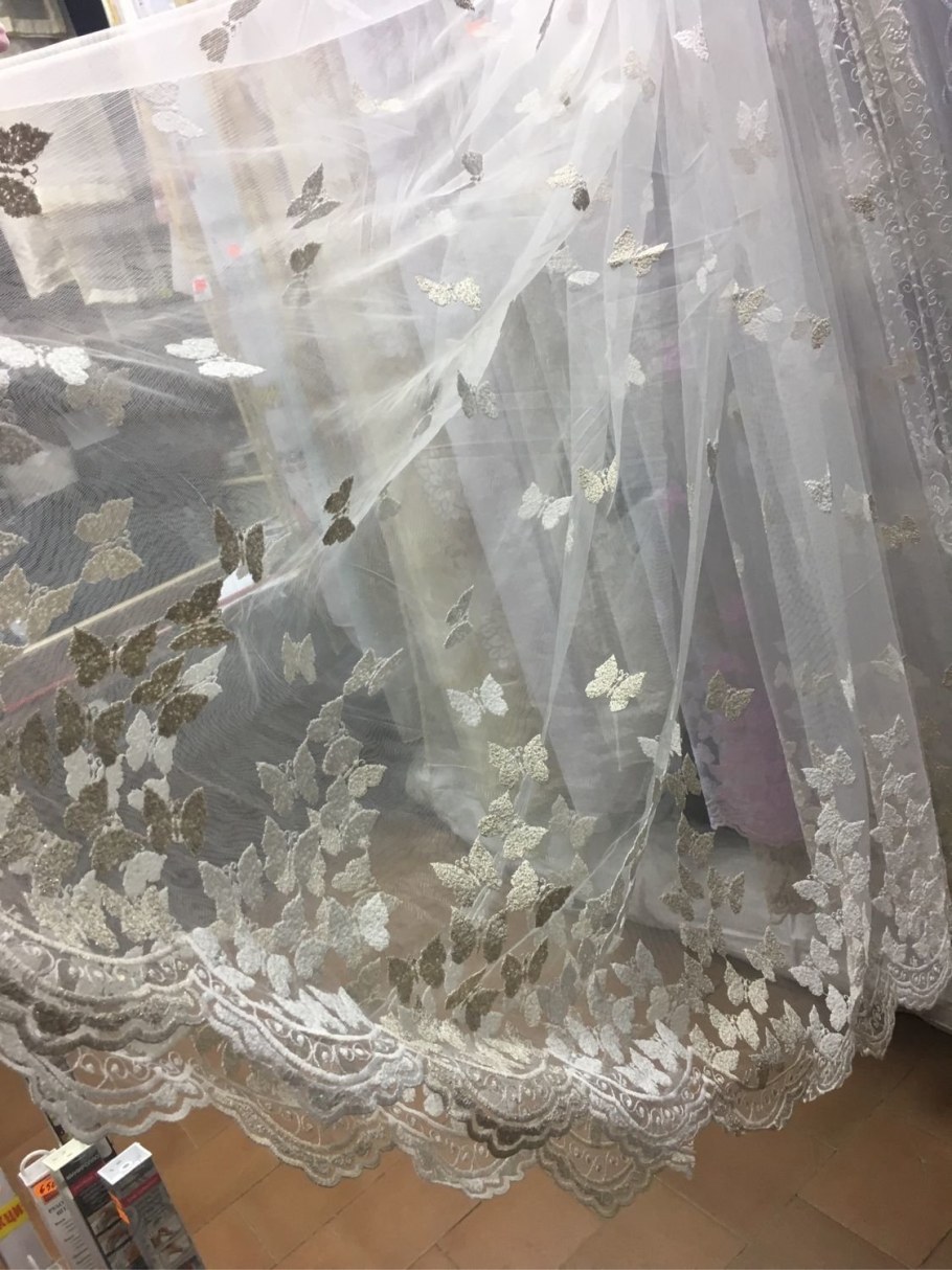 Тюль органза бабочки