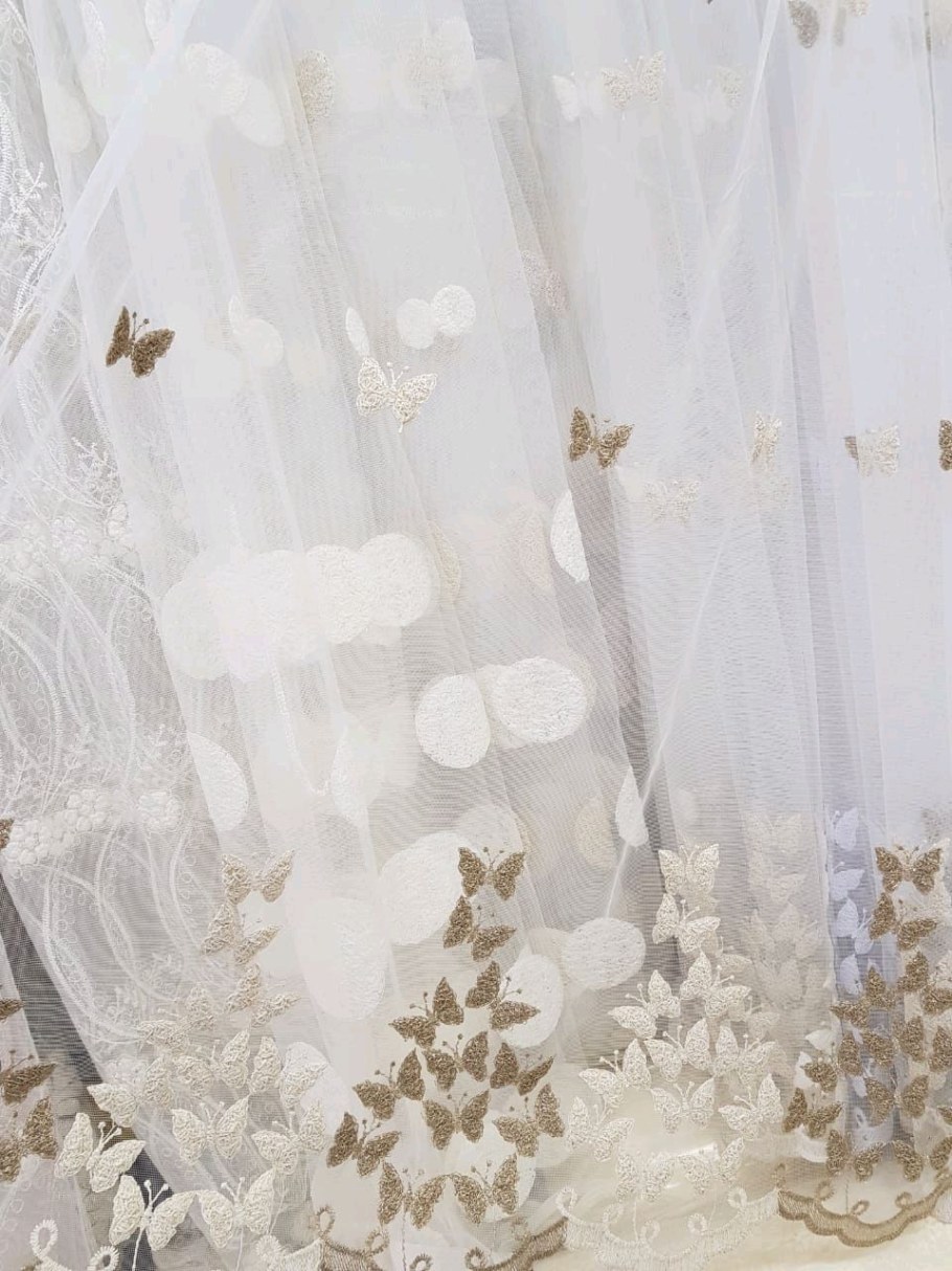 Тюль сетка с бабочками