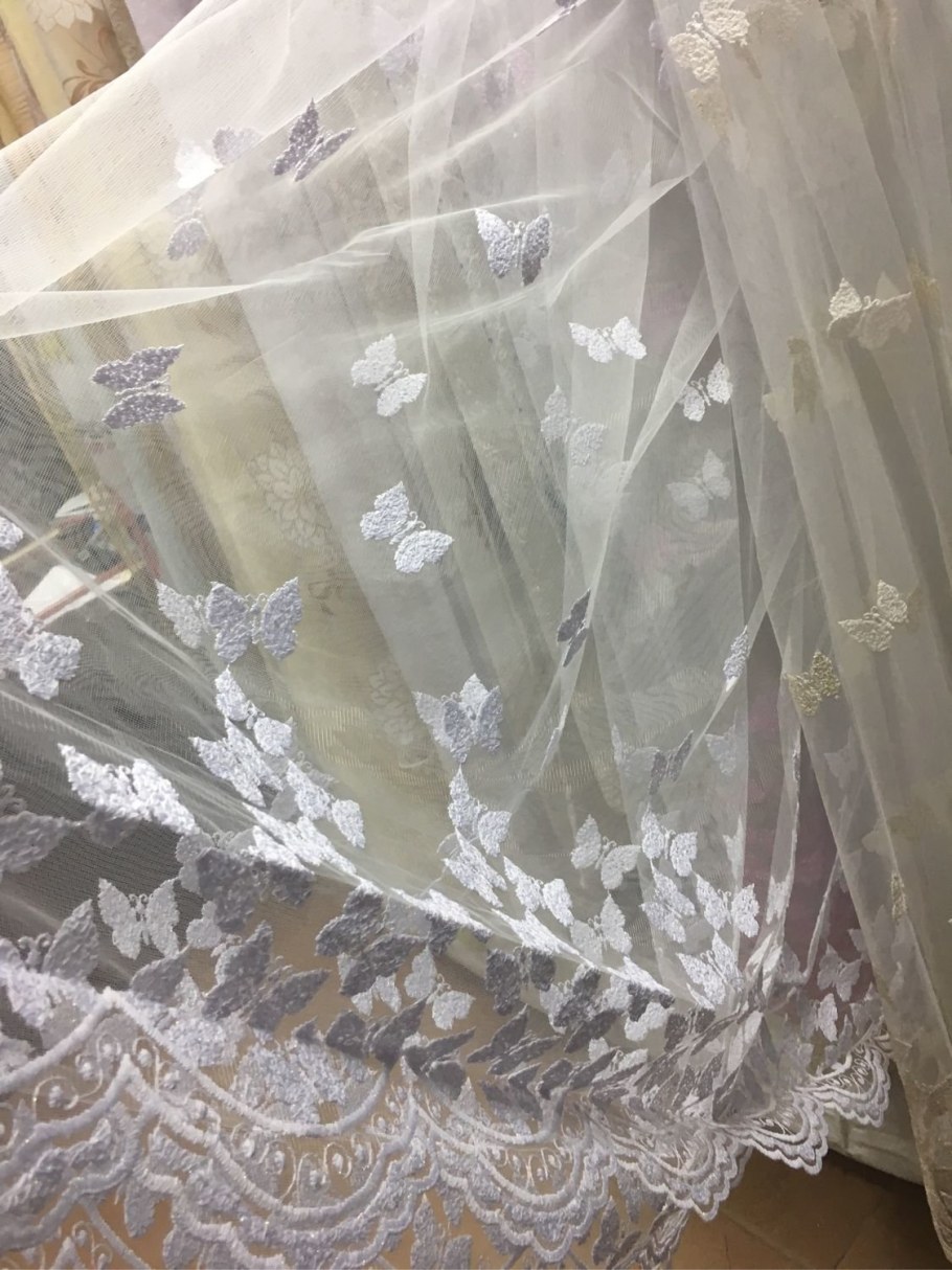 Тюль органза бабочки