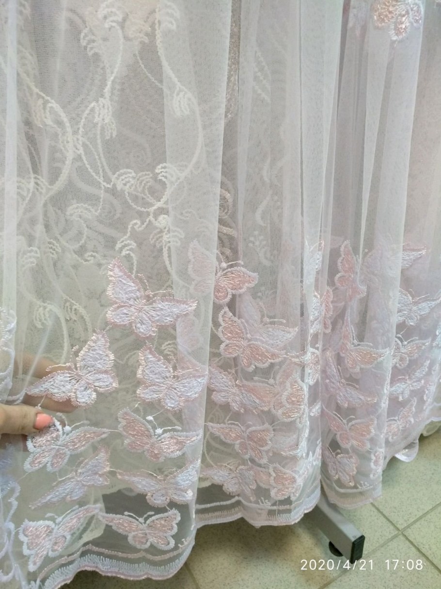 Тюль вышитая сетка