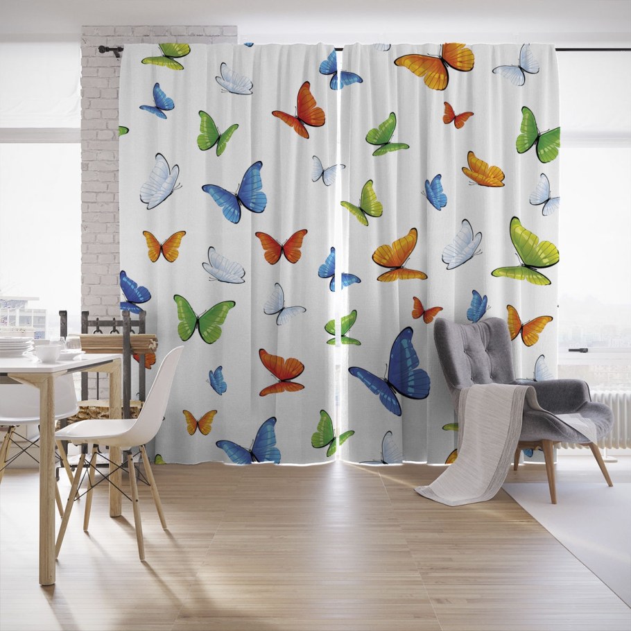 Шторы фотопечать бабочки