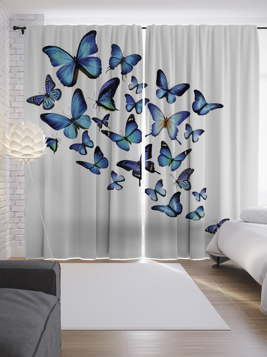 Занавески с бабочками