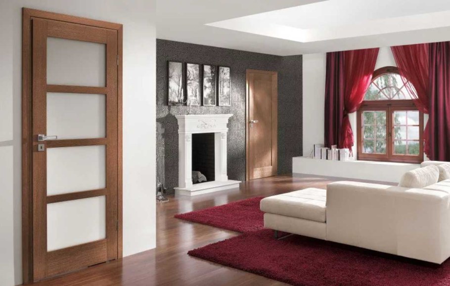 Коричневые двери в интерьере