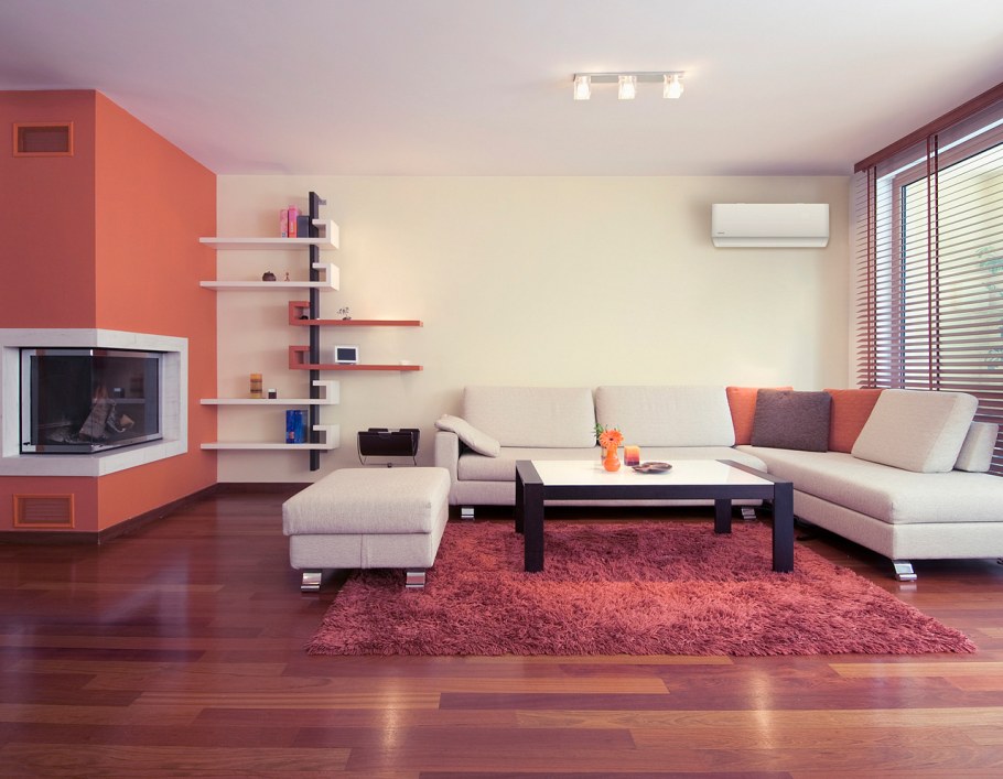 Ламинат в гостиной в интерьере