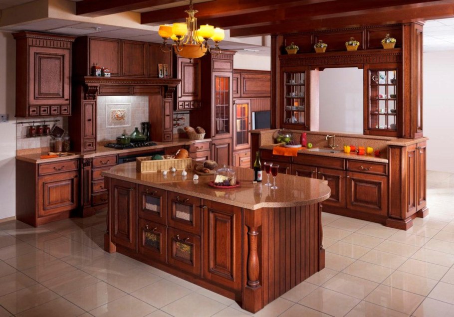 Кухня из массива дерева