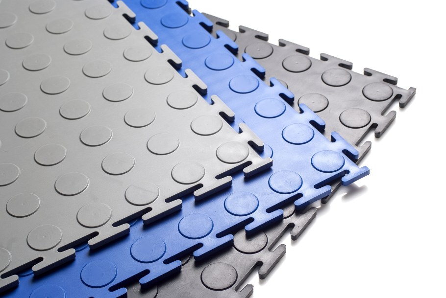 Модульное ПВХ покрытие Industrial Step RAL 7037, 500*500*5 мм