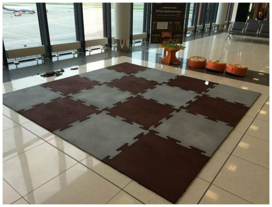 Резиновая плитка пазл 1000х1000