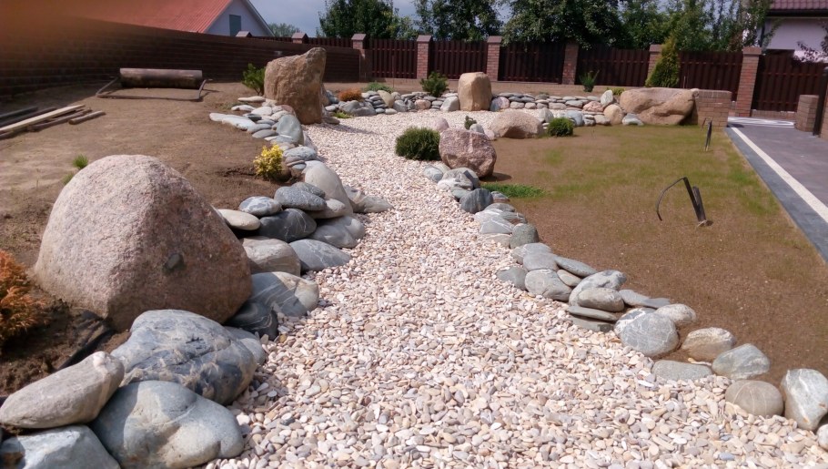 Гравийная отсыпка Речной гравий