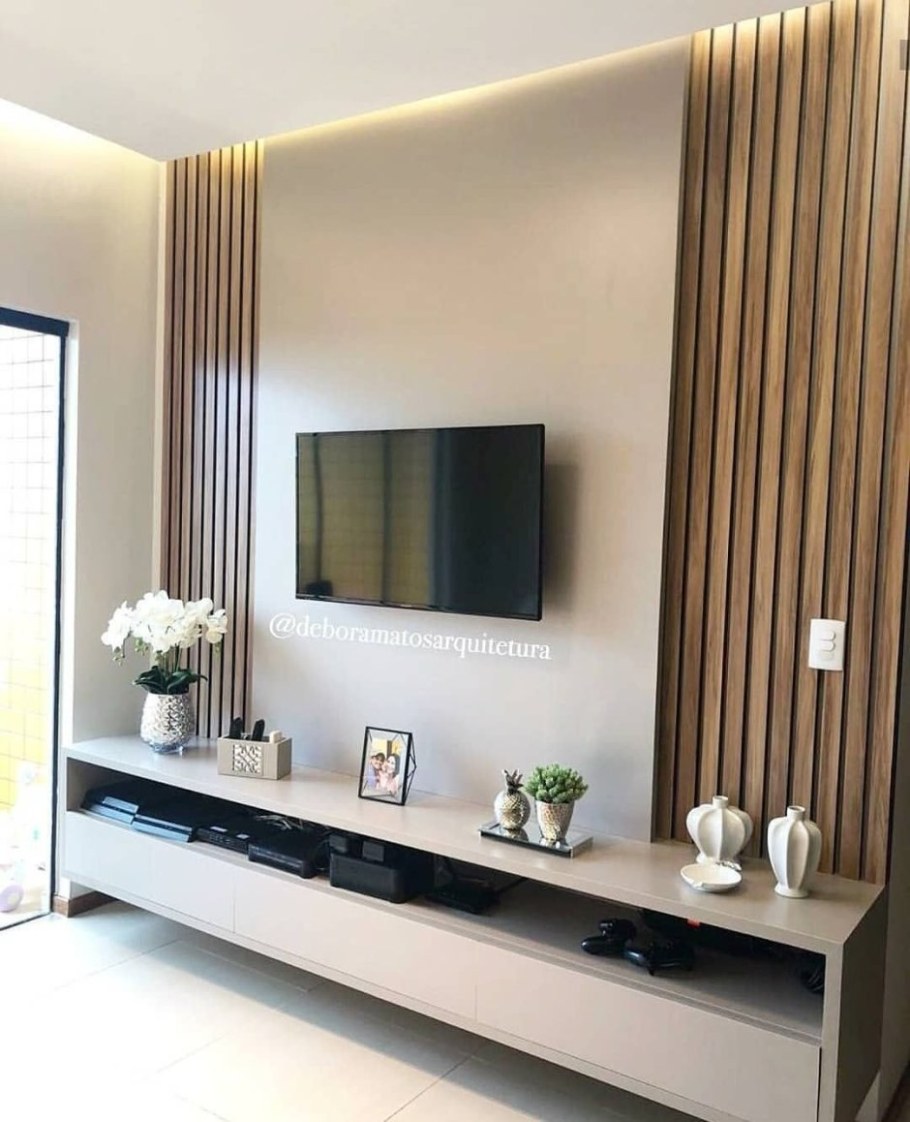 Телевизор в интерьере гостиной