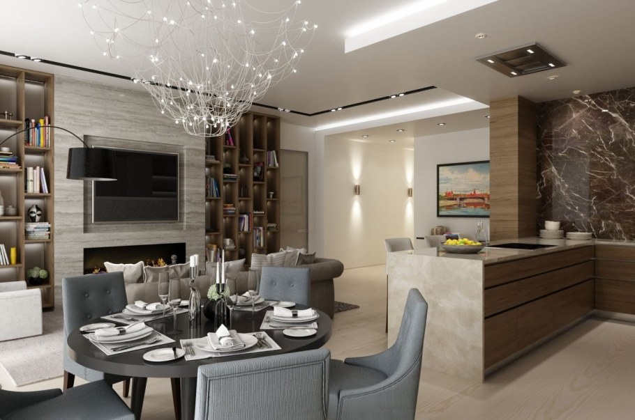 Кухня гостиная