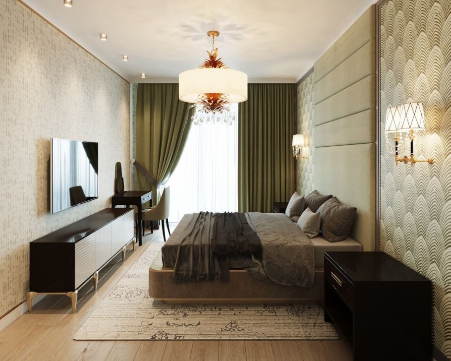 Интерьер обычной спальни