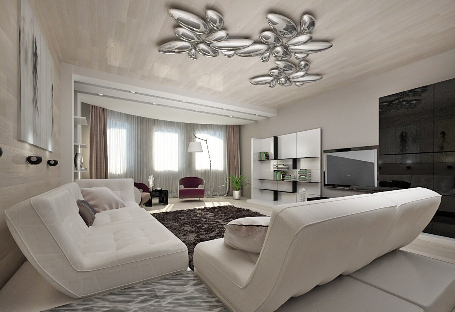 Люстра в гостиную в современном стиле