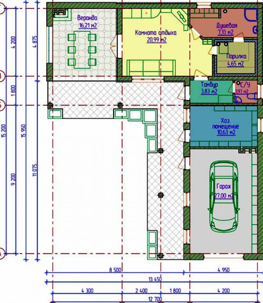 Гараж баня под одной крышей проекты с мансардой