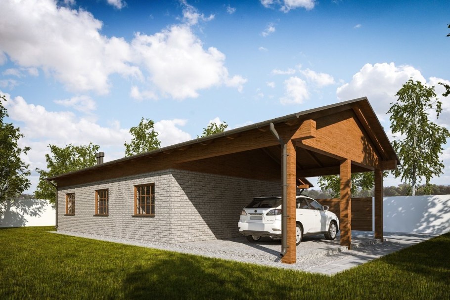 Гараж с хозблоком 80 кв