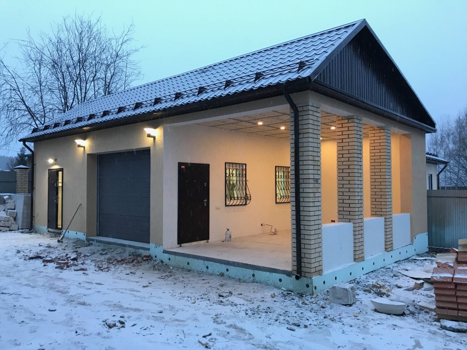 Гараж из газобетона