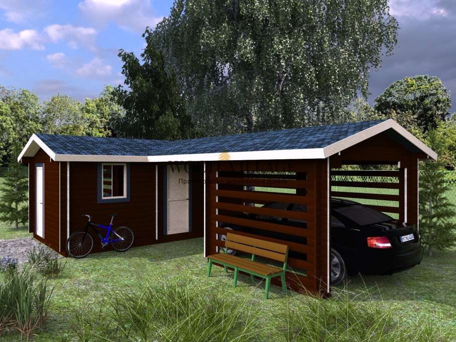 Баня беседка хозблок под одной крышей