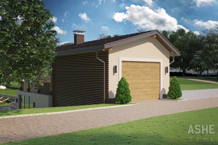 Проект Банч гараж хоз блок под одной крышей