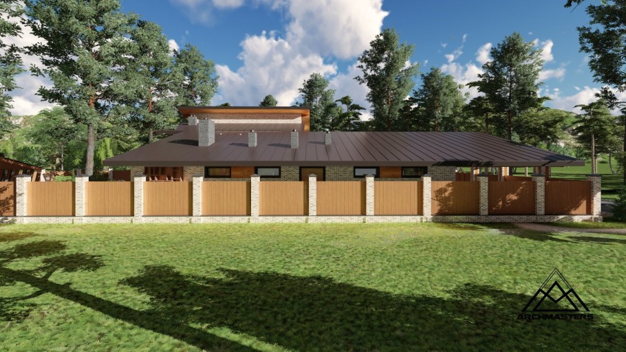 Гараж с баней под одной крышей