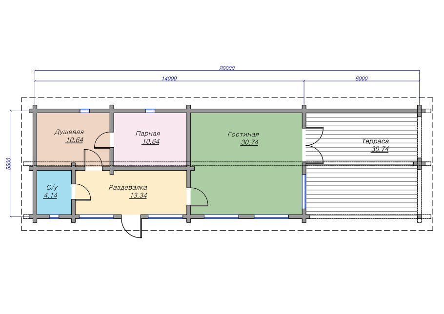Гараж веранда баня под одной крышей проект