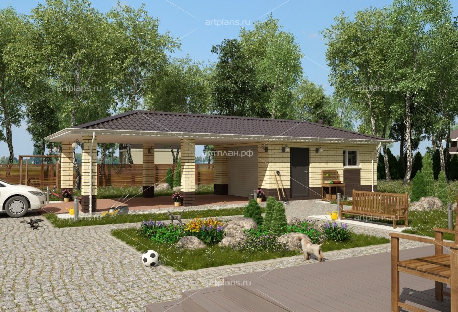 Гараж баня беседка