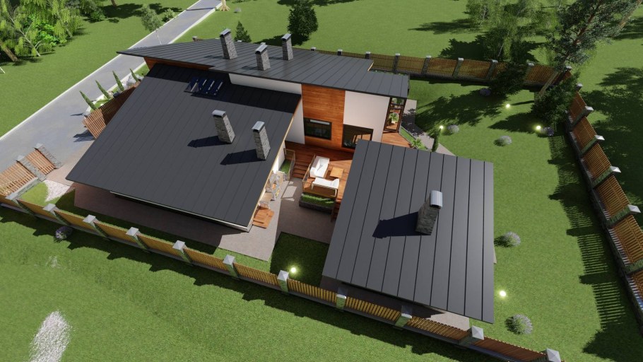 Участок с гаражом и баней